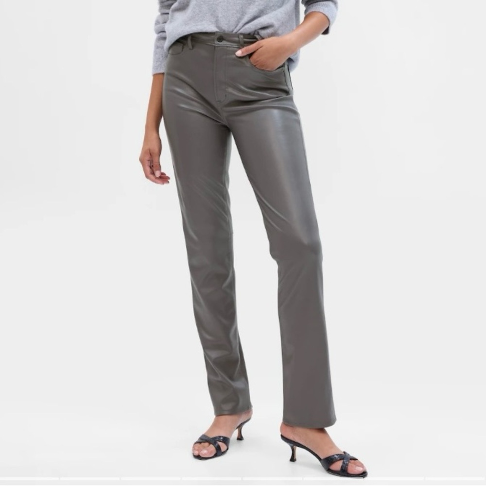 Gap High Rise Vegan Leather Vintage Slim Pants - NWT